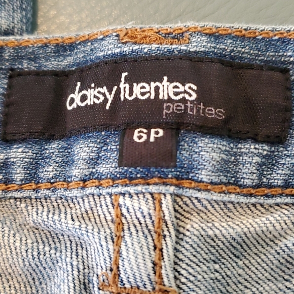 Daisy Fuentes Floral Jewel Denim Petite Jeans - Picture 3 of 9